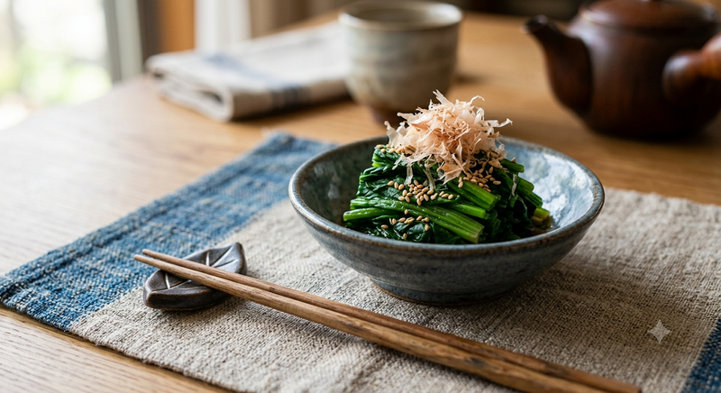 Ohitashi, épinards blanchis à la japonaise