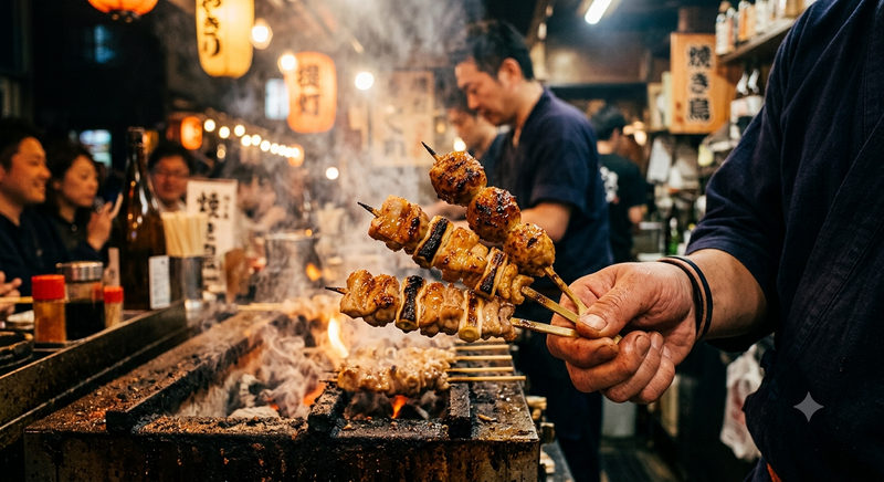 Yakitori maison à la plancha
