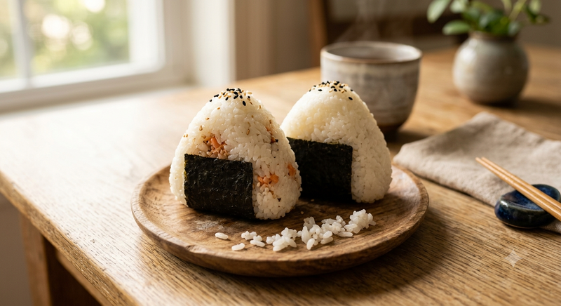 Onigiri maison, riz saumon