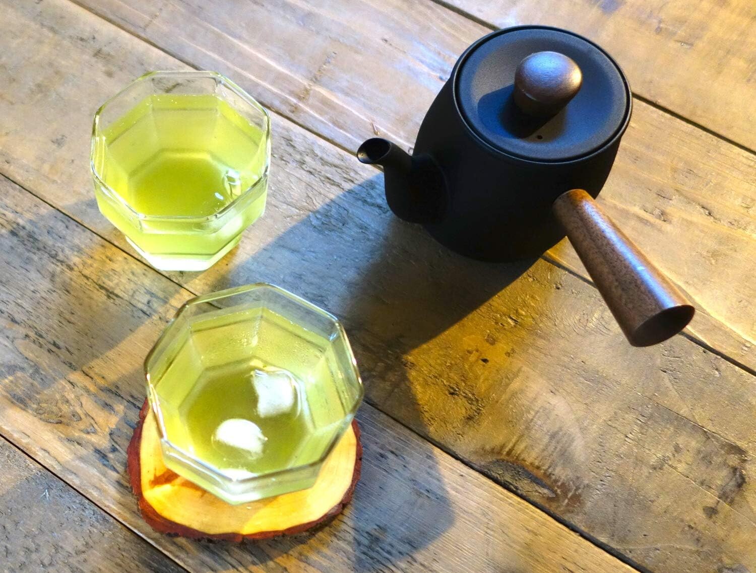 Kyusu en inox et bois naturel