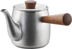 Kyusu inox argent brossé et bois naturel — vue 4