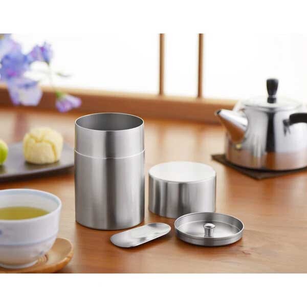 Boîte à thé inox avec cuillère