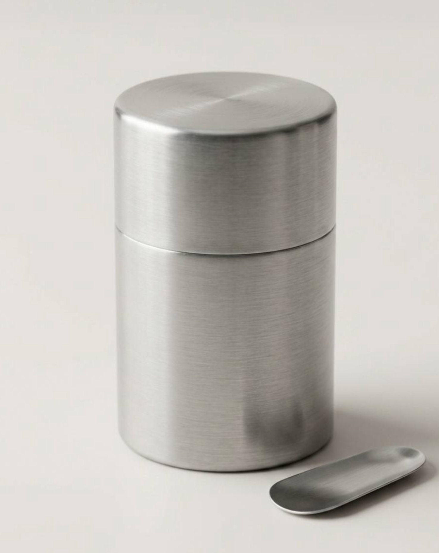 Boîte à thé inox avec cuillère