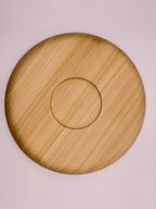 Assiette plate, bois tourné