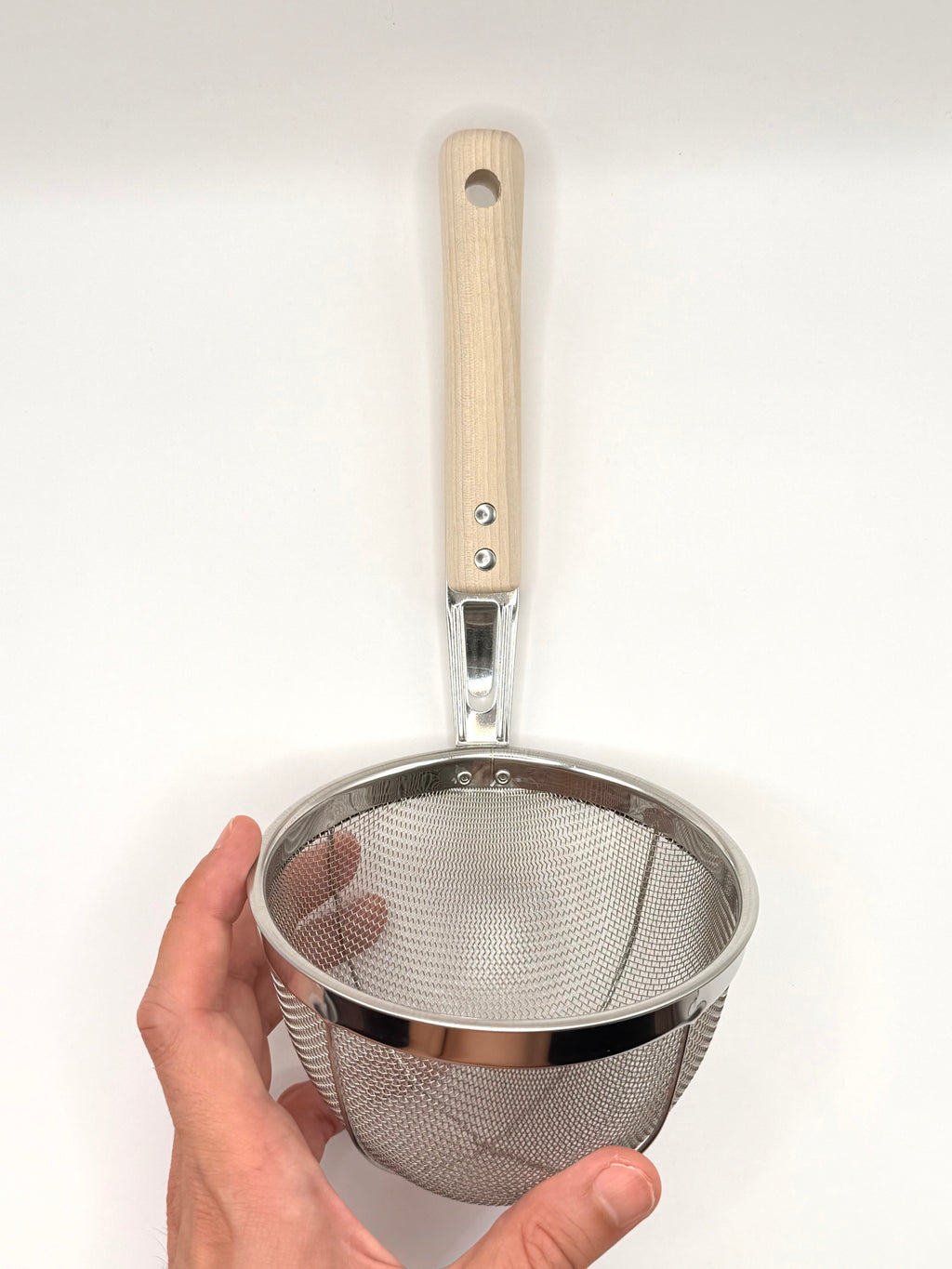 Passoire à miso, manche bois