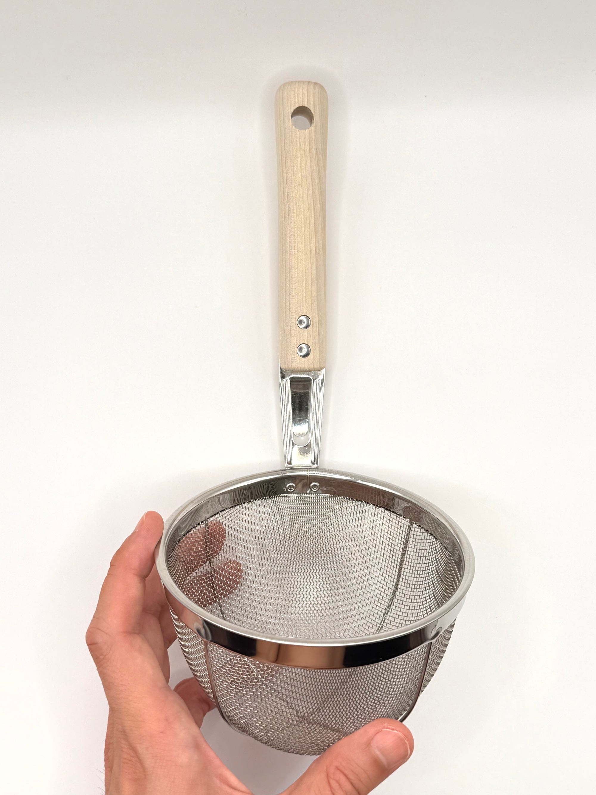Passoire à miso, manche bois