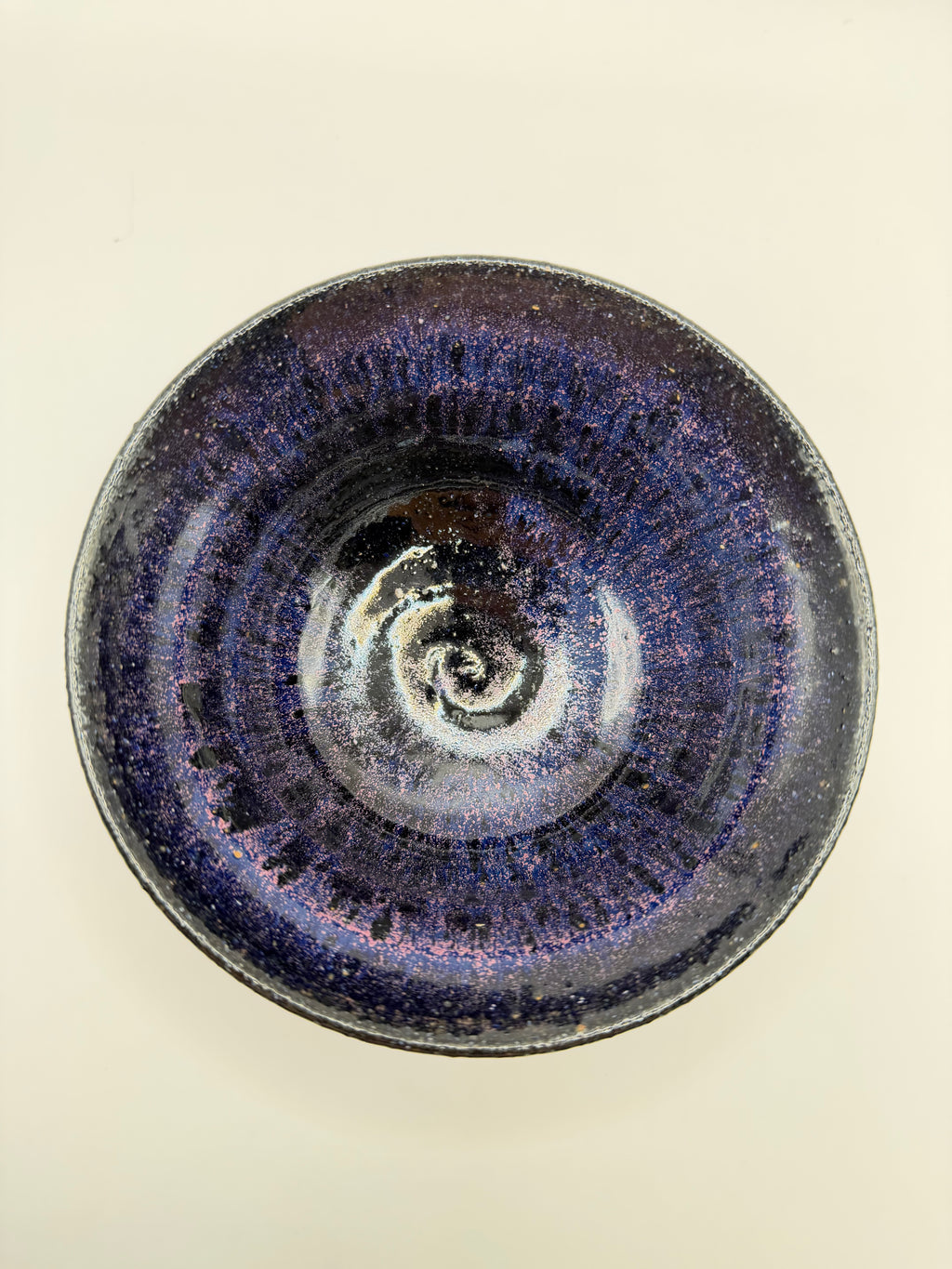 Chawan en grès, glaçure tenmoku