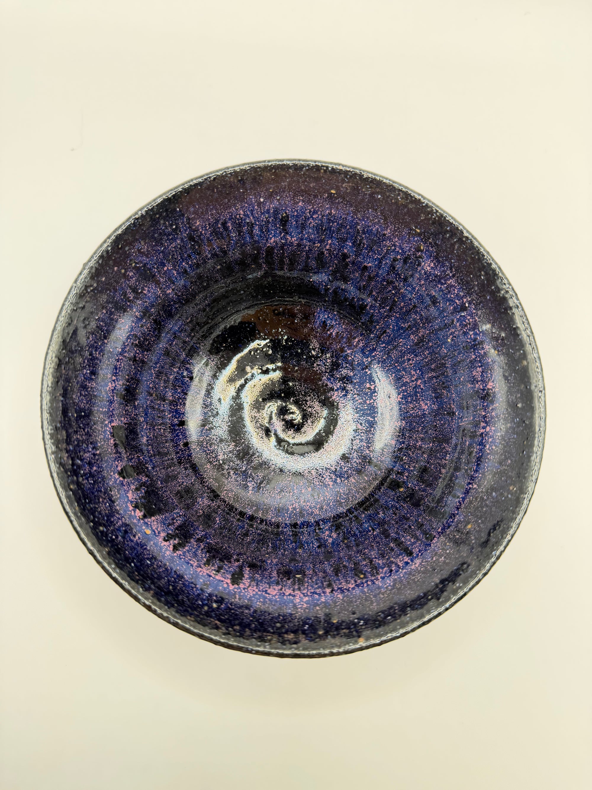 Chawan en grès, glaçure tenmoku