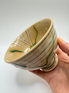 Coupe sur pied, décor peint