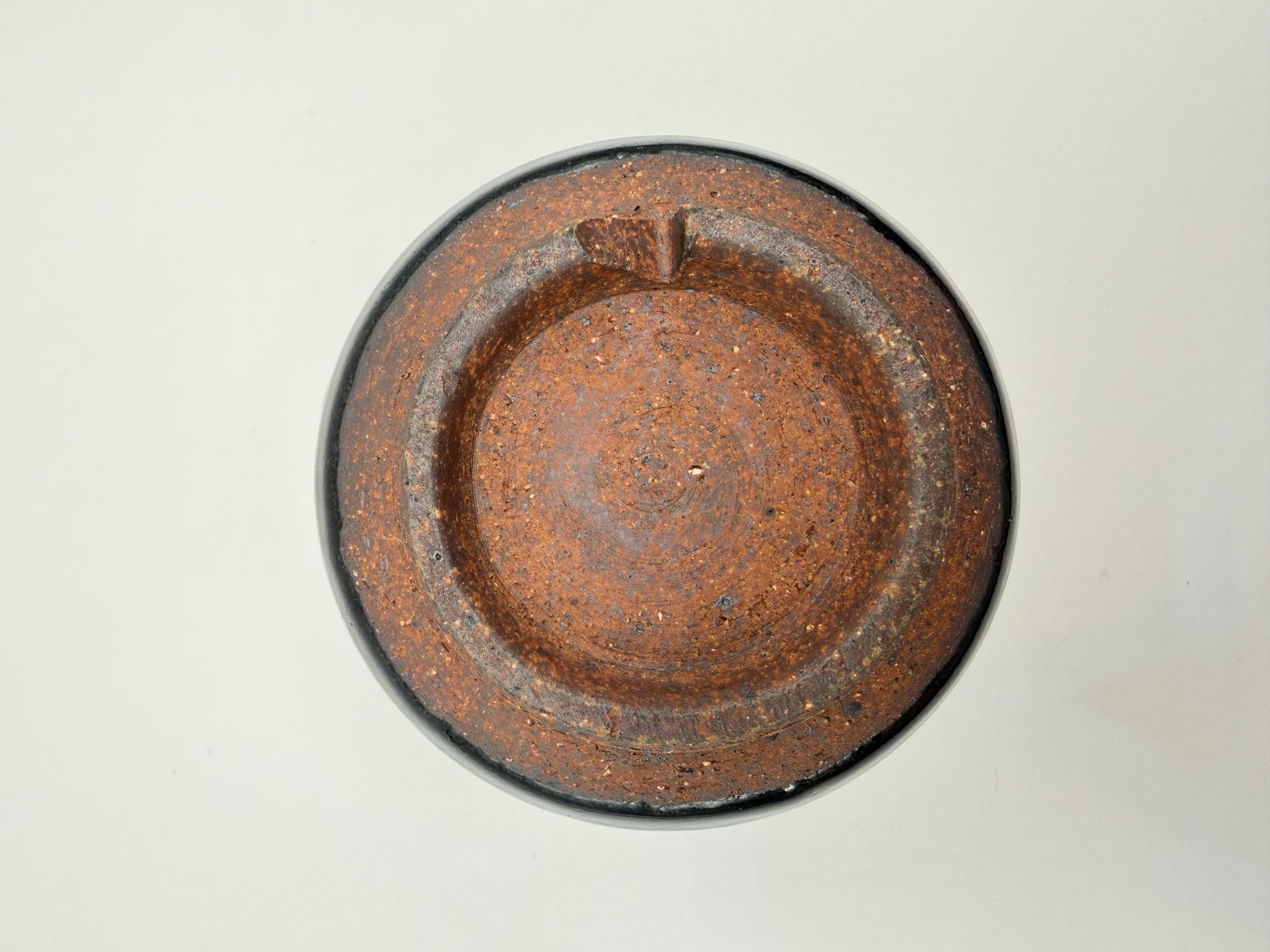 Tasse grès glaçure dégradée bleue