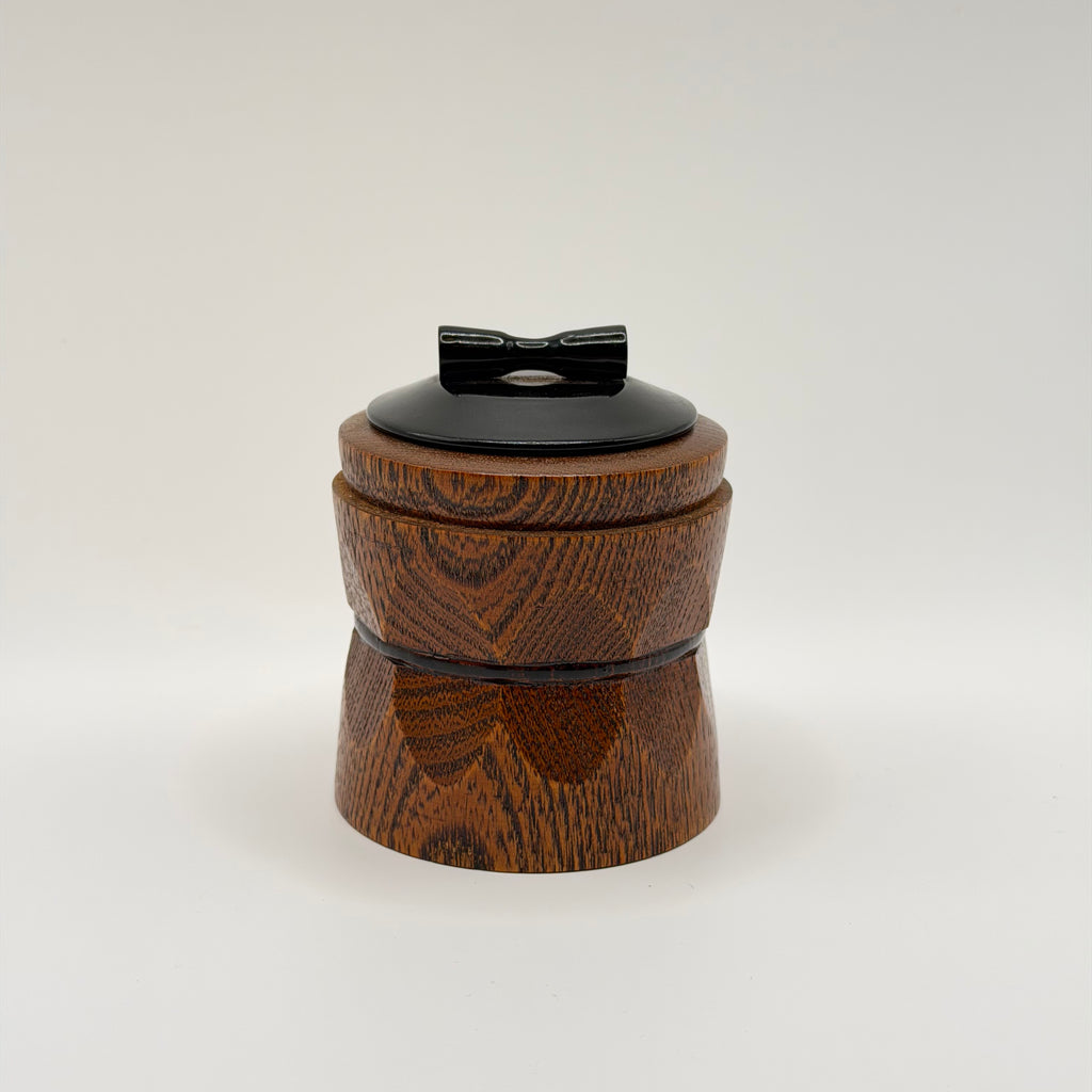 Pot à Matcha en Bois Tourné, Pièce Vintage de Collection
