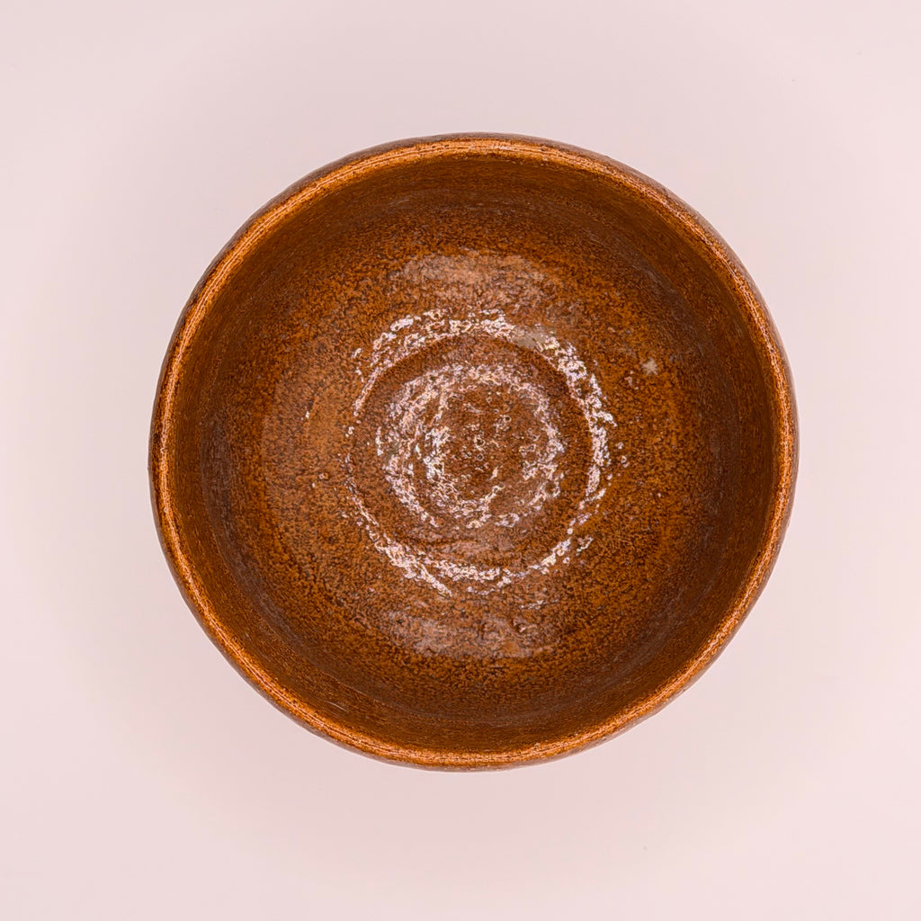 Bol à Matcha en Terre Cuite Émaillée, Pièce Vintage de Collection