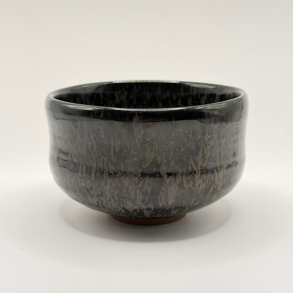 Bol à Matcha Tenmoku Irisé, Pièce Vintage de Collection