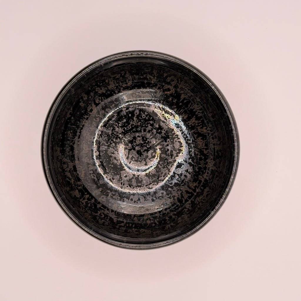 Bol à Matcha Tenmoku Irisé, Pièce Vintage de Collection